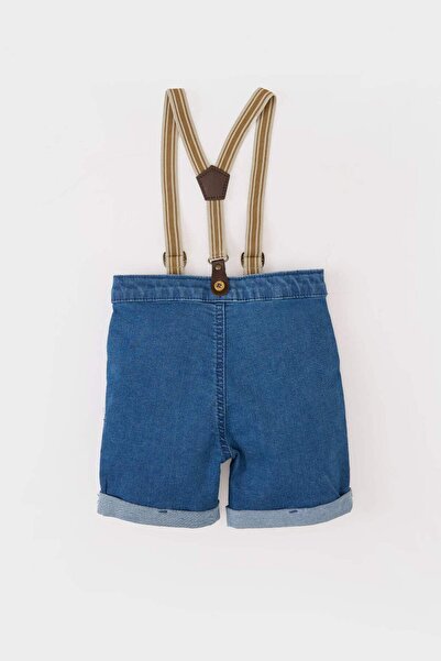DeFacto Erkek Bebek Pantolon Askılı Jean Şort C2289A525SM