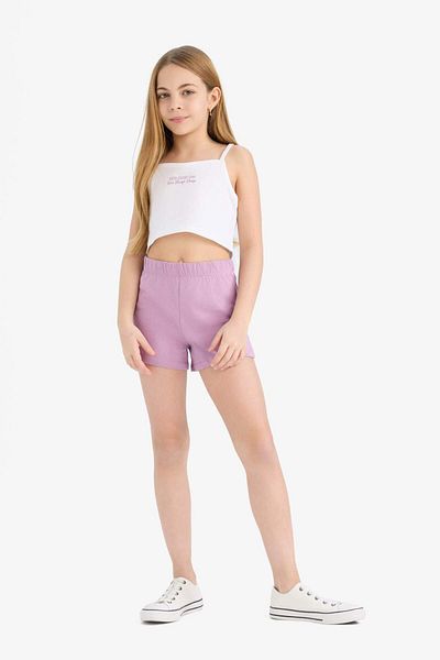 DeFacto Girl's 2-Piece Set Printed Tank Top Elastic Waist Shorts E5696A825Hs