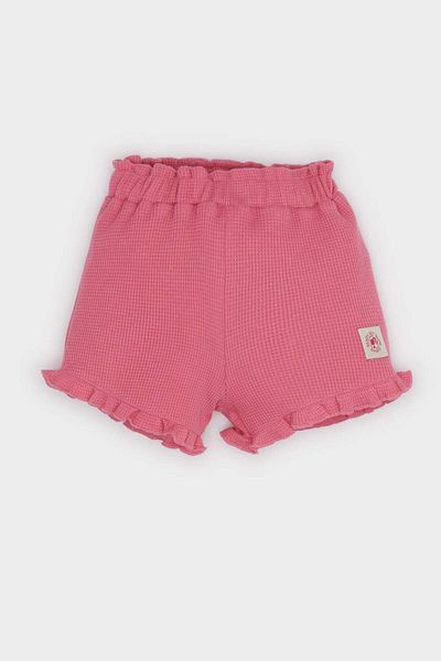 DeFacto Baby Girl Barbie Set of 2 Short Sleeve T-Shirt Elastic Waist Shorts E9128A525Sm