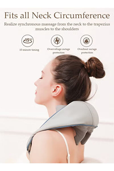 Bonjour Neck Massager Heating Electric Neck Shoulder Massager Massage Pillow