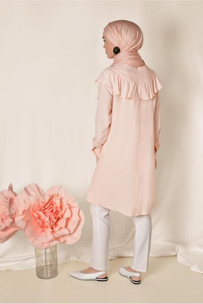 Alvina Shoulder and Embroidery Detail Shoulder Tunic with Volan 4120