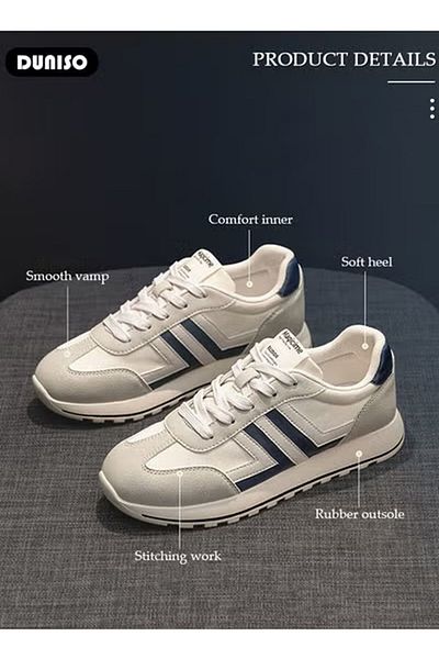 Generic Duniso Women's Thick Sole Sneakers Low Top Walking Shoes, Comfortable Lace-up Fashion Casual Shoes