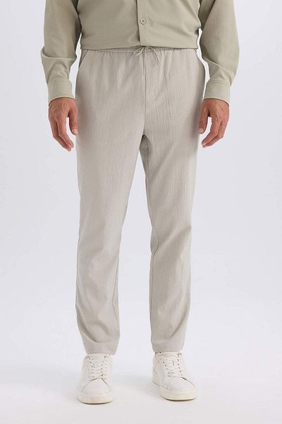 DeFacto Relax Fit Relaxed Cut ίσιο πόδι Crinkle καλοκαιρινό υφασμάτινο παντελόνι C3930AX25SP
