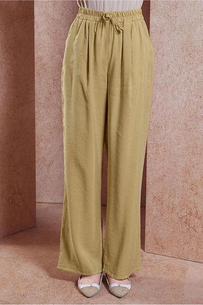 Alvina 70736 Model Elastic Waist Modal Trousers