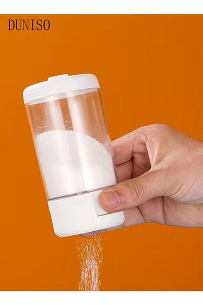 Generic DUNISO 2pcs Seasoning Jar Glass Container Seasoning Bottle Spice Organizer Outdoor Camping Seasoning