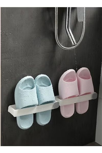 Generic DUNISO 3PCS Wall-Mounted Bathroom Shoes Rack White 29x5x3.5cm
