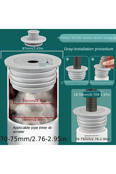 Choice 70-75mm 1PC Anti-backflow Odor Prevention Device For Sewer Pipes Kitchen Sinks Washing Machines Sili