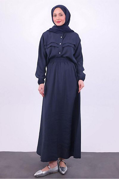 TRENDTESETTÜR Γυναικείο Navy Blue Meaty Teştekar Σετ T1484