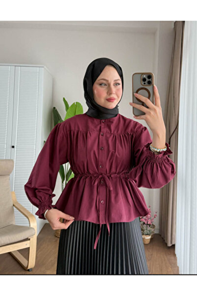 nizzell قميص نسائي قصير بخصر نفق للموسم الجديد