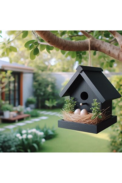 MDİZMİR Kuş Yuvası Bahçe Tipi Çatılı Kuş Evi MDizmir Özel Tasarım Kuş Evi / Y...