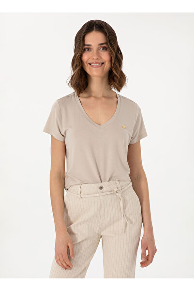 U.S. Polo Assn. U.S. Polo Assn. V-Neck Stone Femei tricou CIYOSEL25