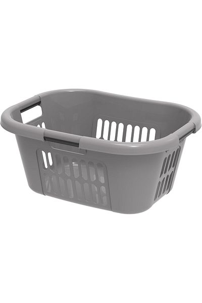 COOYA Laundry Basket, 40L Oval Laundry Basket,Grey