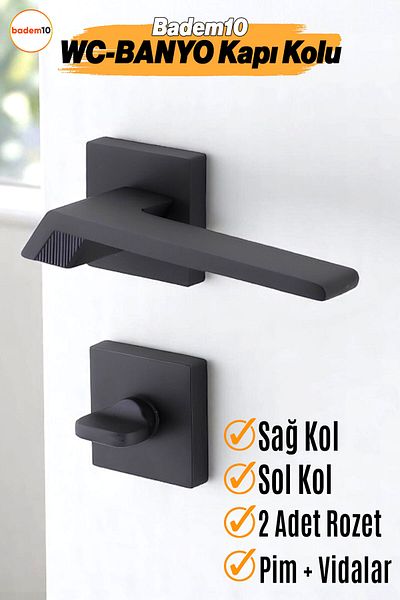 Badem10 (1 Set) Lockable Solar Wc-Bathroom Outpost Karashi Correct-Left Snowy Door Handles