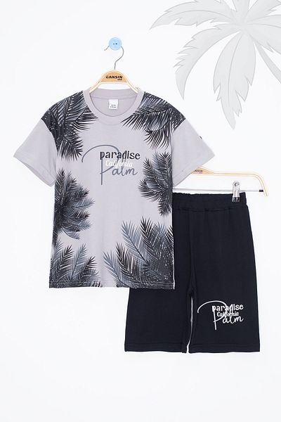 Cansın Mini Smoked Paradise Written Boy's Shorts Set of 2 20645
