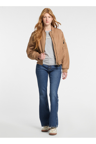 Guess Jeans Yüksek Bel İspanyol Paça Regular Fit Mavi Kadın Denim Pantolon GJ G09 BOOTCUT - ECO REGE