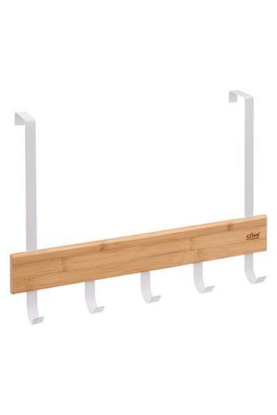 5FIVE Natureo Metal Bamboo Door Towel Holder (40 x 29.8 cm)