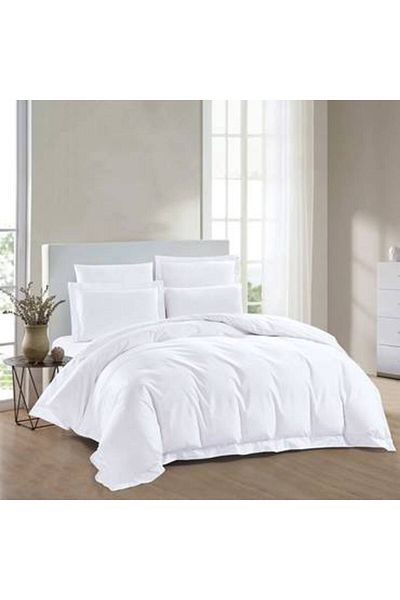 Pazar Home Bedding مفرش نفرين بحشوة متحركة من 400 غرزة متكون من 7 قطع قطني