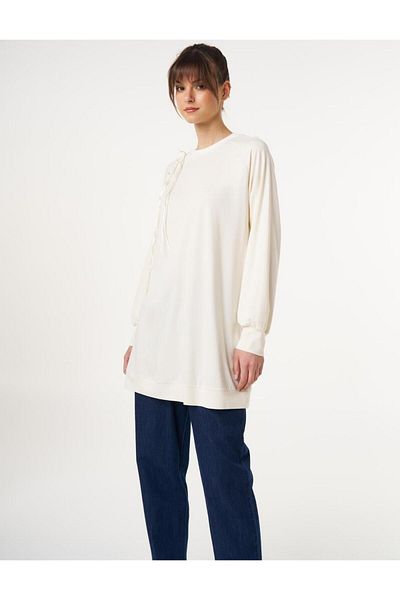 KYR Ribbon Crew Neck Pen – Φούτερ εκρού