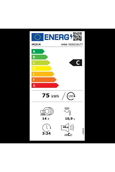 Arçelik 6466 Bulaşık Makinesi