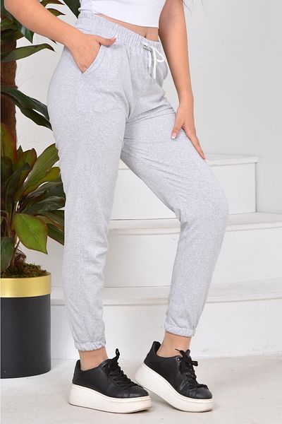 EXSPORT Pantaloni de sport slimfit pentru femei și bărbați, cu talie și picioare elastice