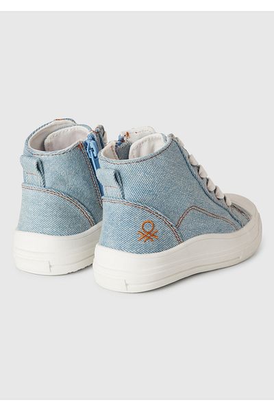 United Colors of Benetton Tenis pentru băiat cu logo-ul din denim
