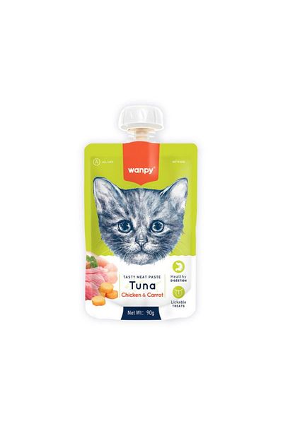 Wanpy Wanpy Tasty Meat Paste-Tuna+Chicken & Carrot Cat 90G
