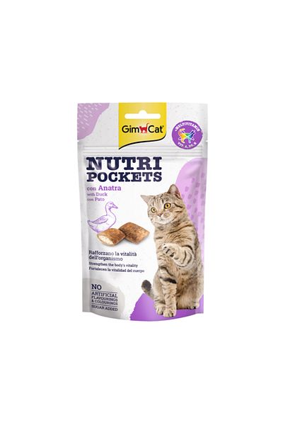 Gimcat جيمكات نيوتري بوكيتس سمك مع بط 60 جرام