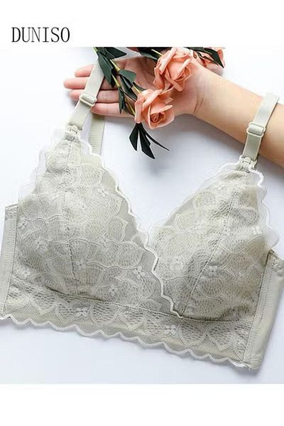 Generic Duniso Women's Underwear Nursing Bra Support Full Coverage Thin Thick Natural Shaping L