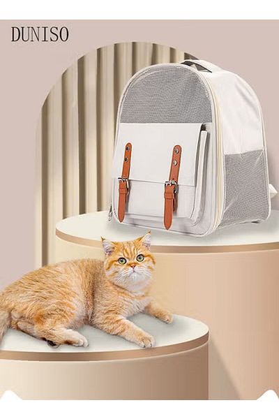 Generic Cat Backpack Pet Backpack With Ventilated Design, Foldable Waterproof Pet Bag With Washable Pad