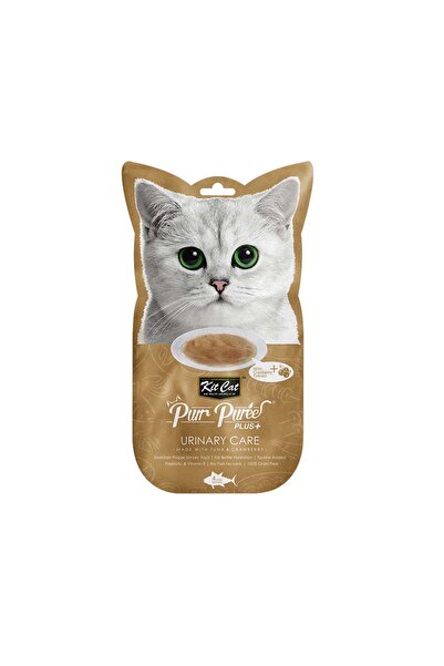 Kit Cat Puree Plus+ Tuna & Cranberry (Urinary Care) Cat Treats - 4 x 15 g