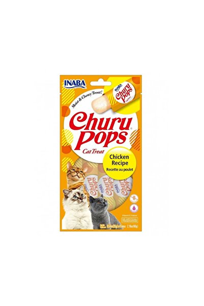 Inaba مكافأة القطط إينابا تشورو تشورو بوبس بنكهة الدجاج - 4 أنابيب (60 جرام)