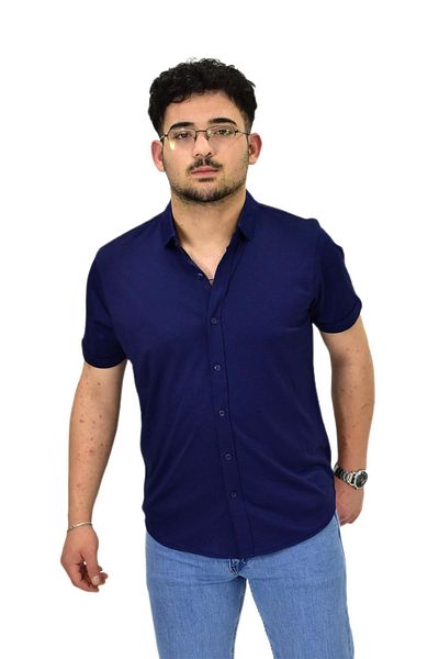 Raymons Ανδρικό πουκάμισο με κουμπιά Mercerized T-shirt 4410 BGL-ST04530