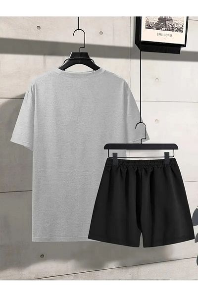 pandy Milano Italia Printed T-Shirt - Shorts Sports Tracksuit Set