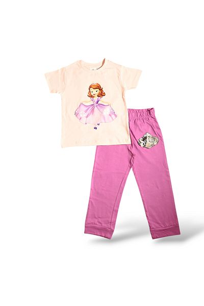 PRİNCESS SOFIA GIRL SHORTSLEEVE PAJAMA SETS