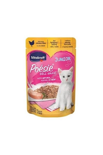 Vitakraft Vitakraft Poesie Delisauce Chicken Fillet Junior Cat Food Pouch - 85 g - Pack of 12