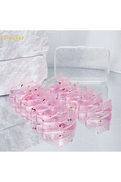 Choice Pink Lomansa 7 Pairs C Curl Silicone Eyelash Perm Rods Shield Sticky Lash Lift Pads Lifting 3D Eyela