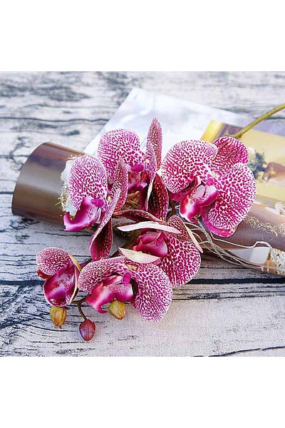 Choice rose 3D Small Butterfly Orchid 6 Heads/Bundle Fake Flower Home Drapery Wall Wedding Decoration Chris