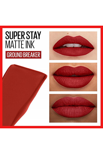 Maybelline New York Maybelline Superstay Matte Ink Transfer-Resistant Lipstick 117 Ground-breaker