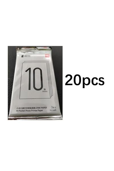 Choice 20pcs Xiaomi Original Pocket Printer Paper ZINK Self-adhesive Photo Print Sheets For Xiaomi 3-inch M