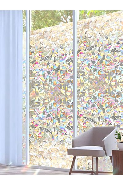 Choice 40x200cm moon Window Privacy Film Frosted Glass Window Film Sun Blocking Window Film Non-Adhesive He
