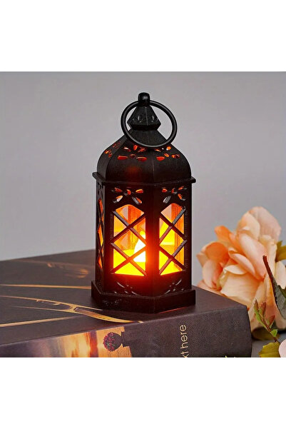 Choice مصباح مكتبي أسود عتيق، ديكور جو، هدية إبداعية، مصباح رياح سداسي الشكل،...