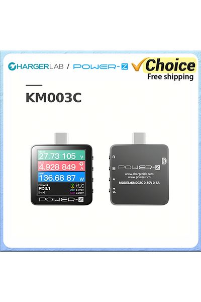 FMAi Power-Z KM003C Portable Type-C Fast Charging Tester PD3.1 QC5.0 240W Mxa Digital Voltmeter & Amme...