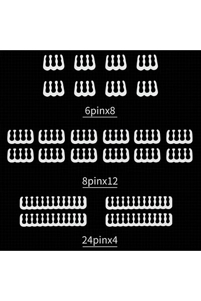 ALLOYSEED 1Pack WHITE 24PCS/Lot PC Cable Comb Motherboard 6/8/24Pin Cable Comb Computer Wire Management Clamp