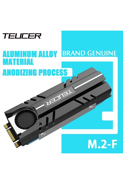 TEUCER M2-5 TEUCER M.2 SSD NVMe Heat Sink 2280 Solid State Disk Air Circulation Cooler Heatsink with Active