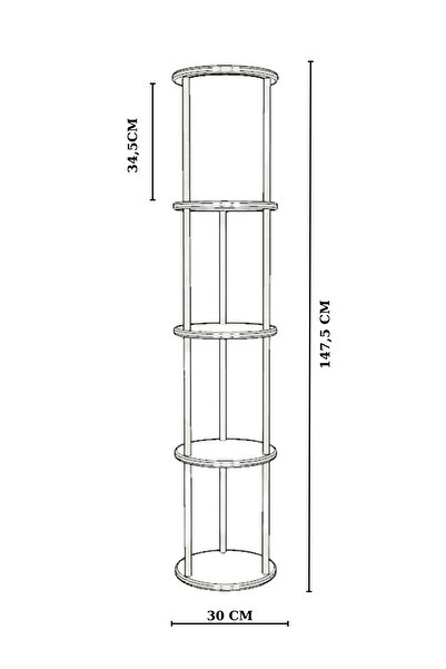 Fagus Wood Lona Raflı Lambader, 3 Katlı Ahşap Zemin Aydınlatması, Keten Abajurlu Masif Modern Dekoratif Lamba