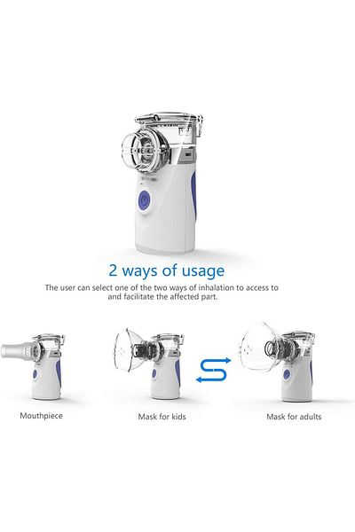 Youtrico Nebulize Handheld Mesh Inhaler For Adults And Children (SILVER)