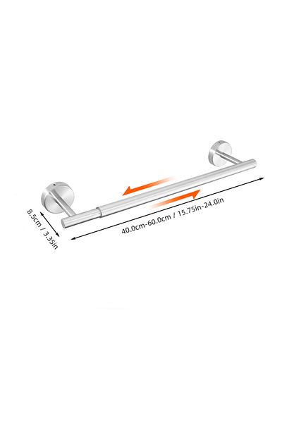 Choice Punching Silver Towel Bar Adjustable 40cm To 60cm Bathroom Towel Rack Sus304 Stainless Steel Towel R