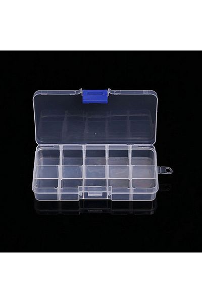 Choice 10 Compartment 10/15/24/36 Grids Plastic Organizer Box Storage Container Jewelry Box With Adjustable