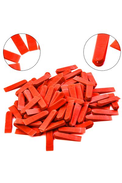 Choice 100pc Reusable 5mm Plastic Tile Wedge Spacer Leveling Clips Floor Locator Ceramic Tiling Laying A...