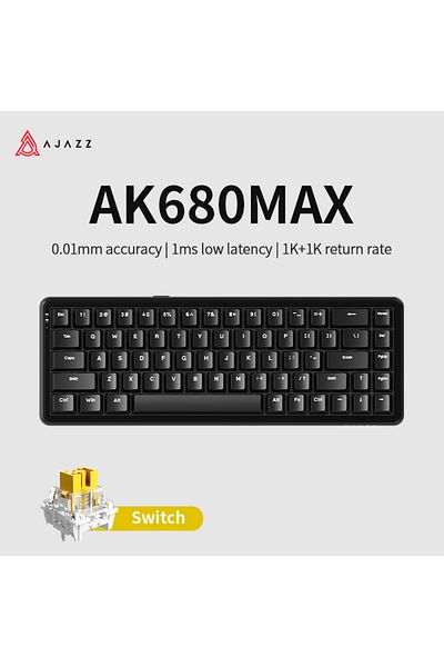 Choice wuxian heise wuguang AK680 New Magnetic Axis Keyboard Popular axes Wired connection Ultra-low latenc